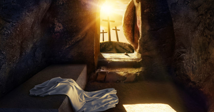 Grotta della resurrezione di Cristo con sudario