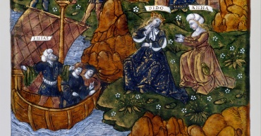 Enea parte da Cartagine - illustrazione da edizione del 1502 pubblicata a Strasburgo