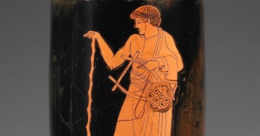 Poeta greco su lekythos