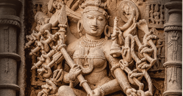 Rilievo con dea Durga del pantheon hindu