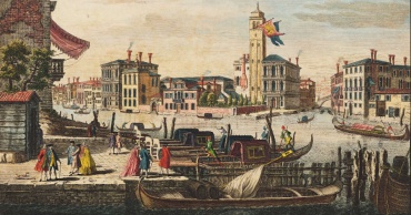 Vista di Venezia con ghetto ebraico sullo sfondo