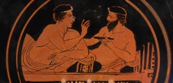 kylix con scena di simposio