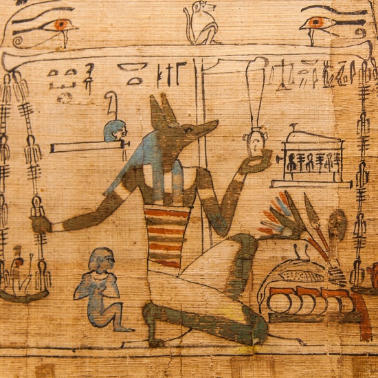 Papiro dei morti con dettaglio di Meskhenet