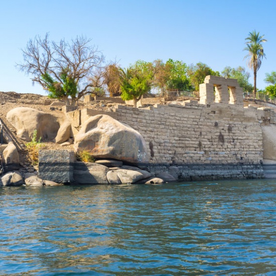 Resti archeologici sull'isola di Elefantina sul Nilo - Egitto