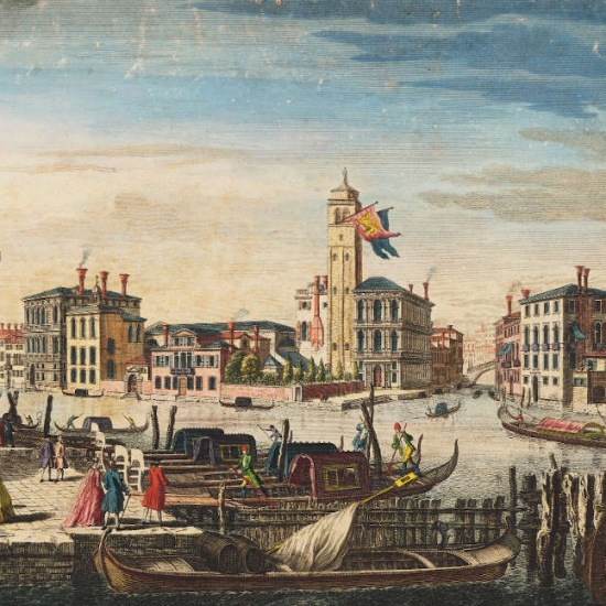Vista di Venezia con ghetto ebraico sullo sfondo
