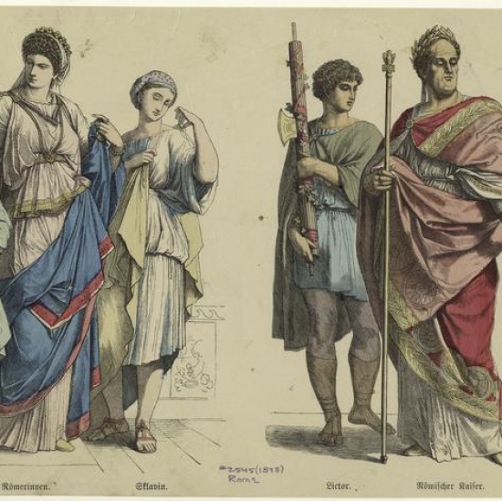 Magistrato romano con schiavo e littore