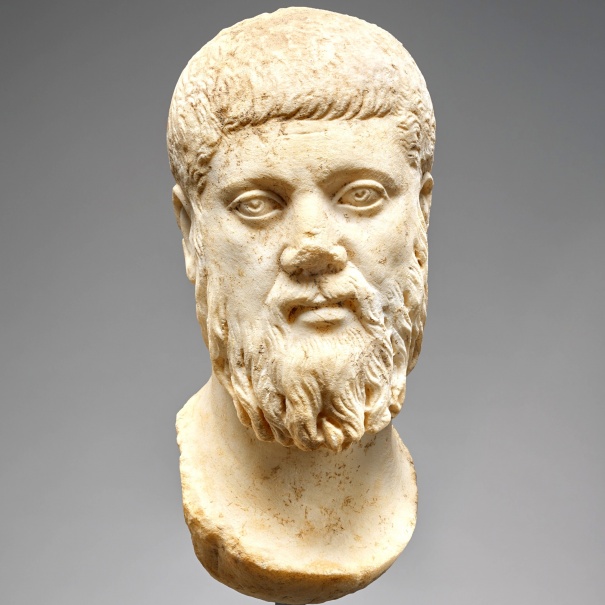 scultura platone viso