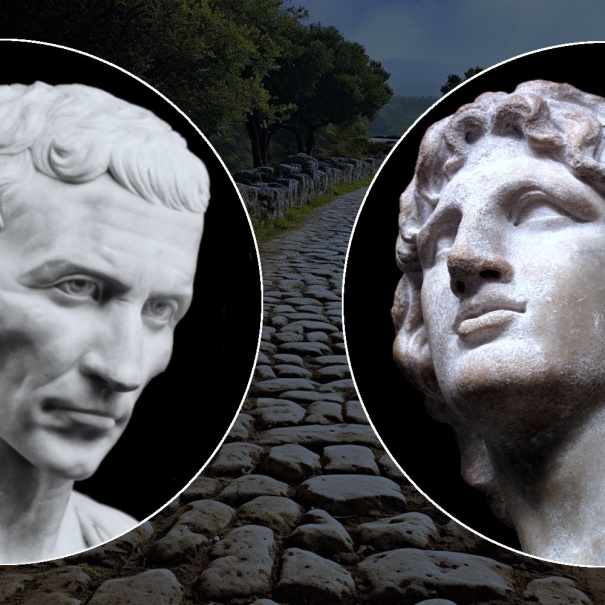Busti di Alessandro Magno e Cesare