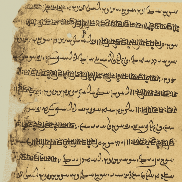 Manoscritto avestico con traduzione intelrineare sanscrita