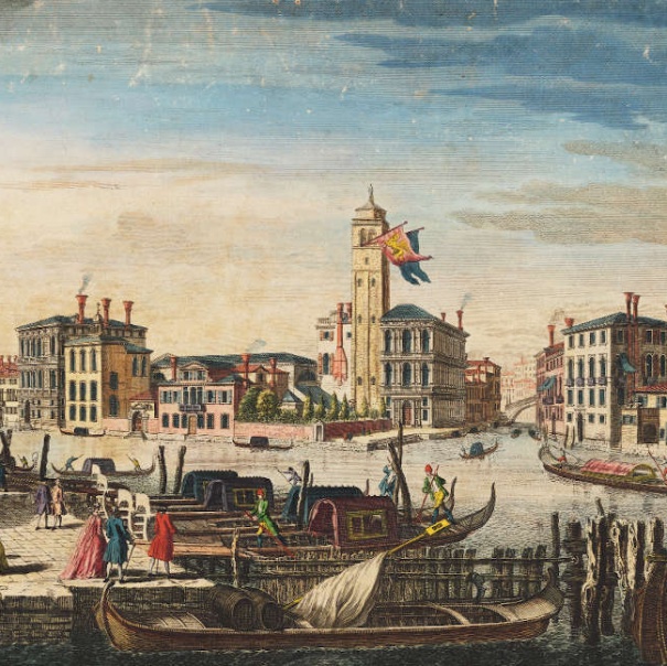 Vista di Venezia con ghetto ebraico sullo sfondo