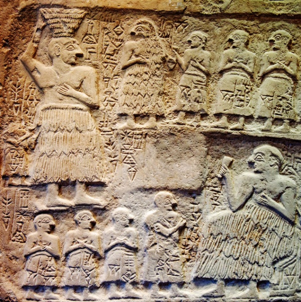 Rilievo sumerico con iscrizioni in cuneiforme