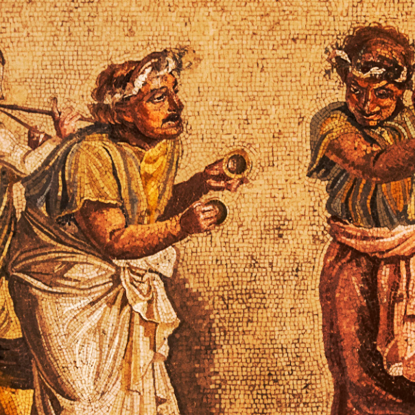 Mosaico romano a Pompei - Corso di latino per principianti
