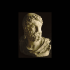 Busto greco su sfondo nero